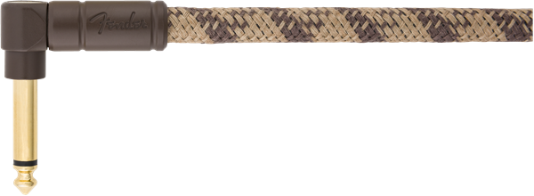 Fender 10' Angled Festival Instrument Cable Pure Hemp Brown Stripe