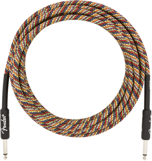 Fender 18.6' Festival Instrument Cable Pure Hemp Rainbow