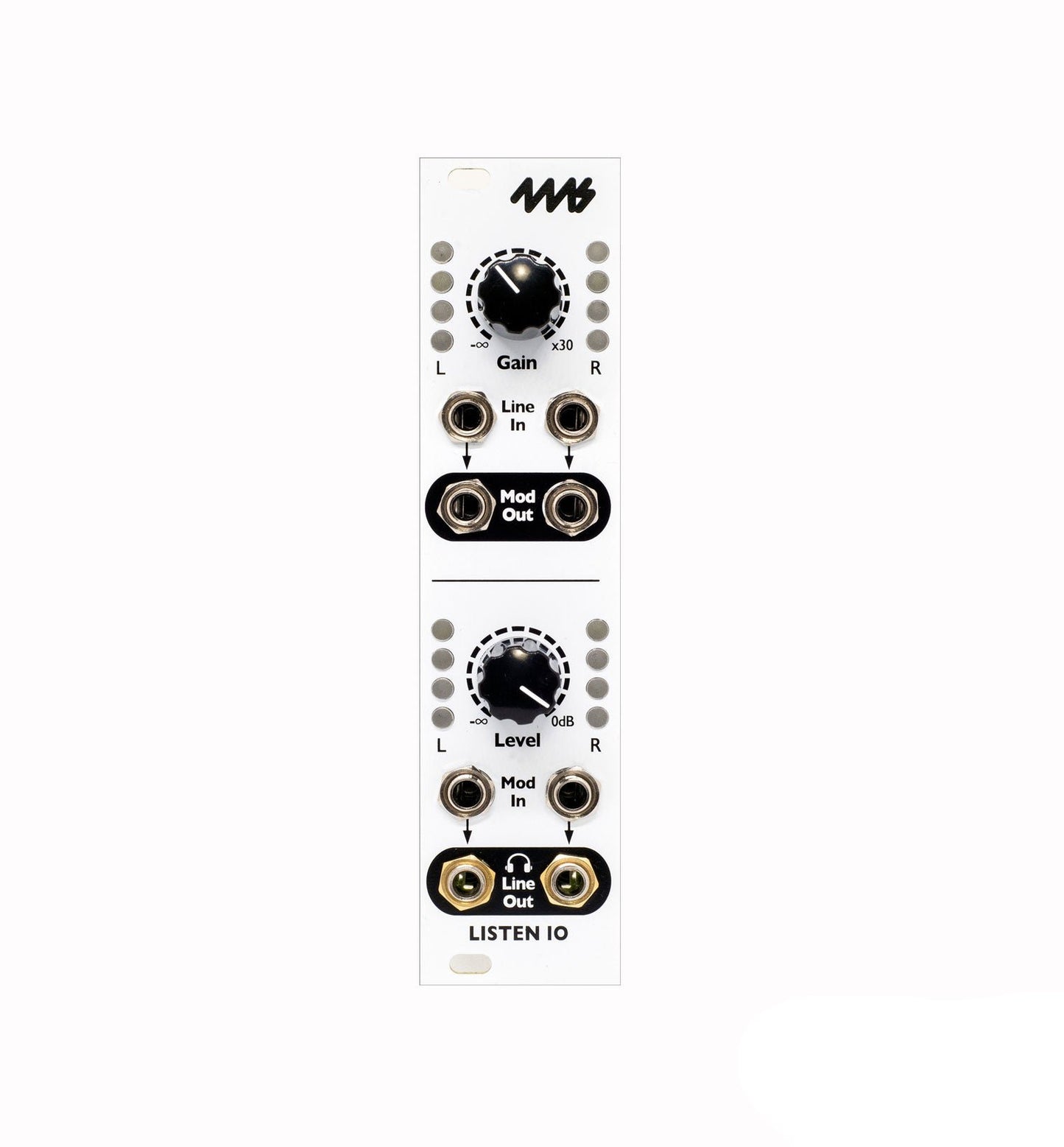 4MS Listen IO Stereo Input/Output Interface