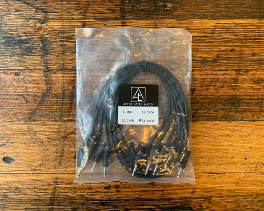 After Later Audio 60cm Double-end Stackable Patch Cable 5 Pack - Black