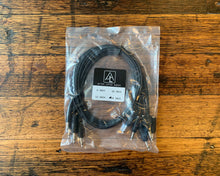 Load image into Gallery viewer, After Later Audio 60cm Single-end Stackable Patch Cable 5 Pack - Black