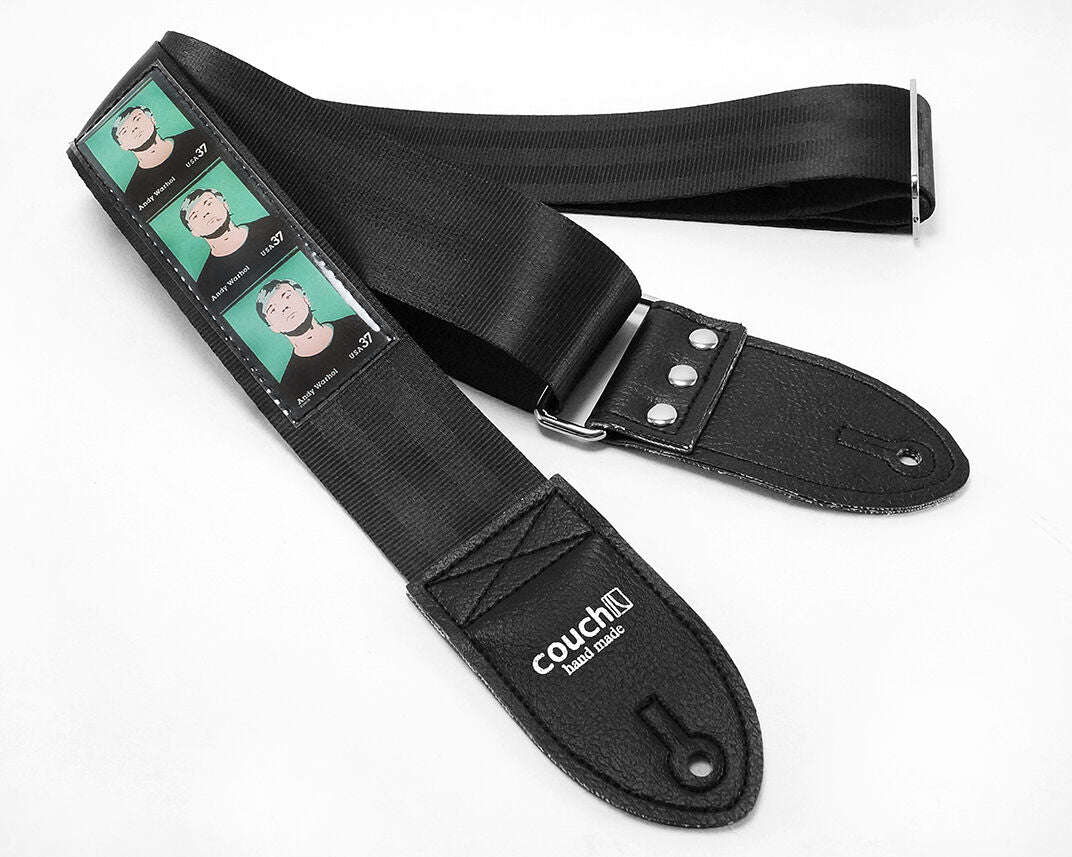 Couch Straps Andy Warhol Seatbelt Guitar Strap - Black