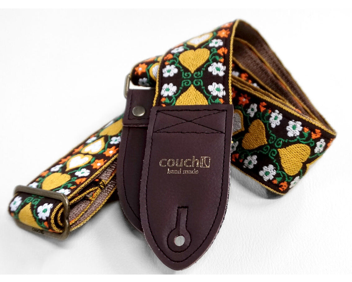Couch Straps Wonderland '70s Hearts Guitar Strap