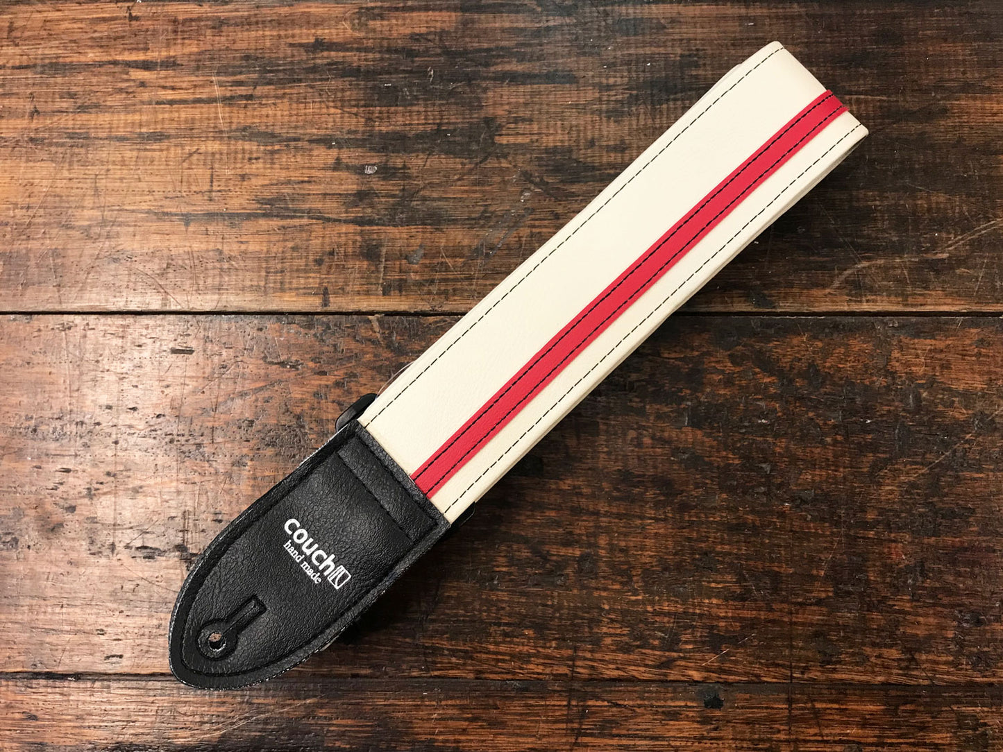 Couch Straps Racer X White w/ Red Stripe
