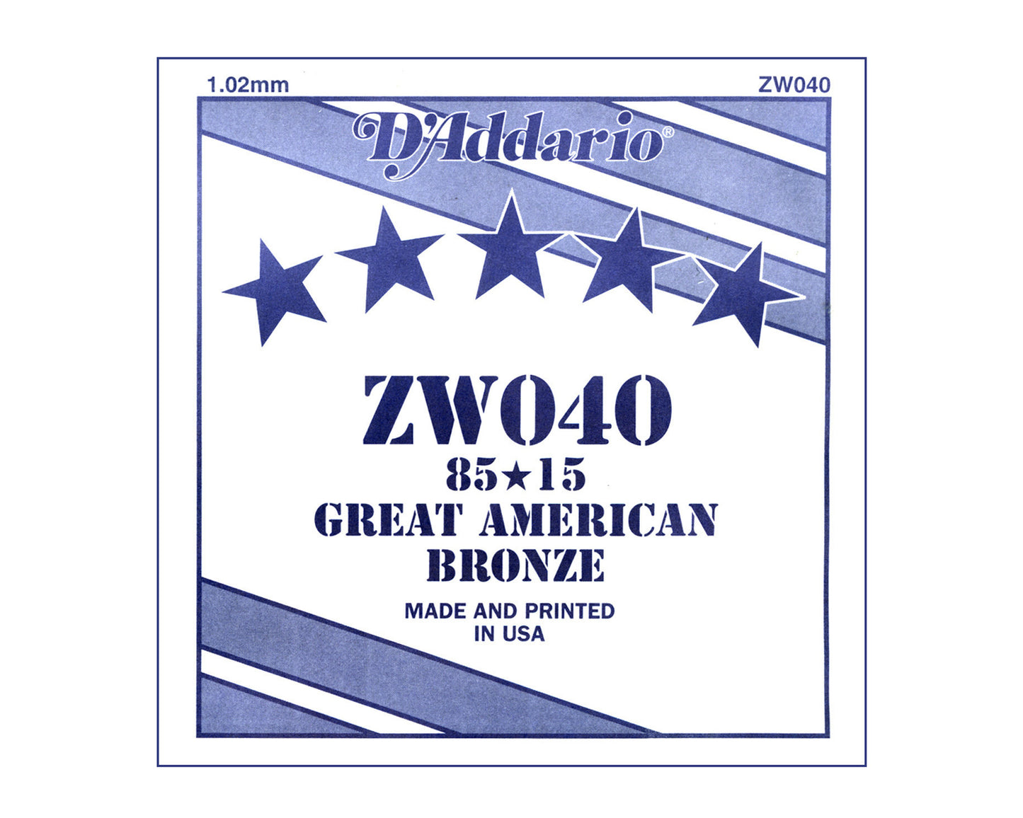 D'Addario 85/15 Bronze wound 040
