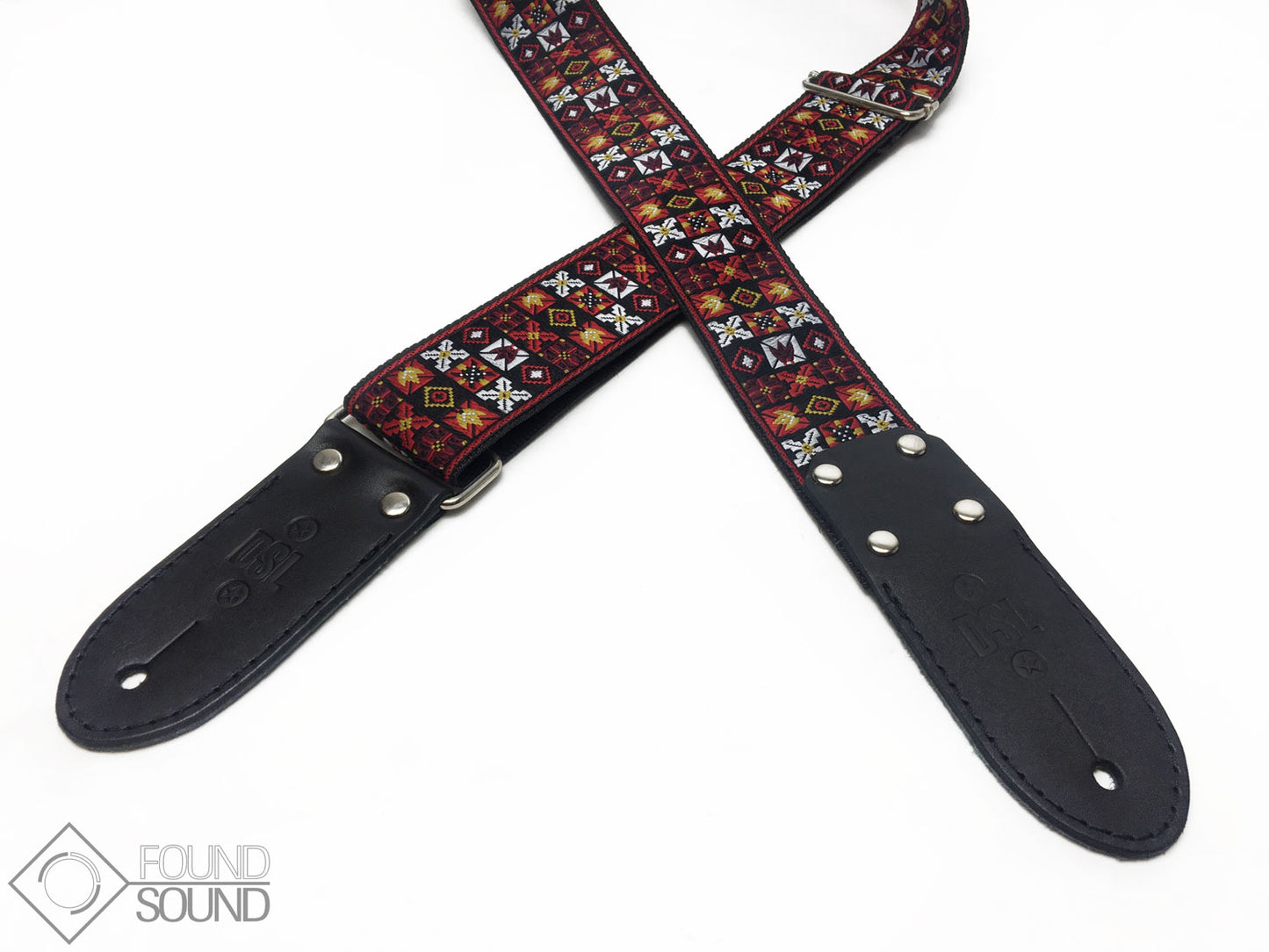 DSL Jacquard Weave Fire Guitar Strap