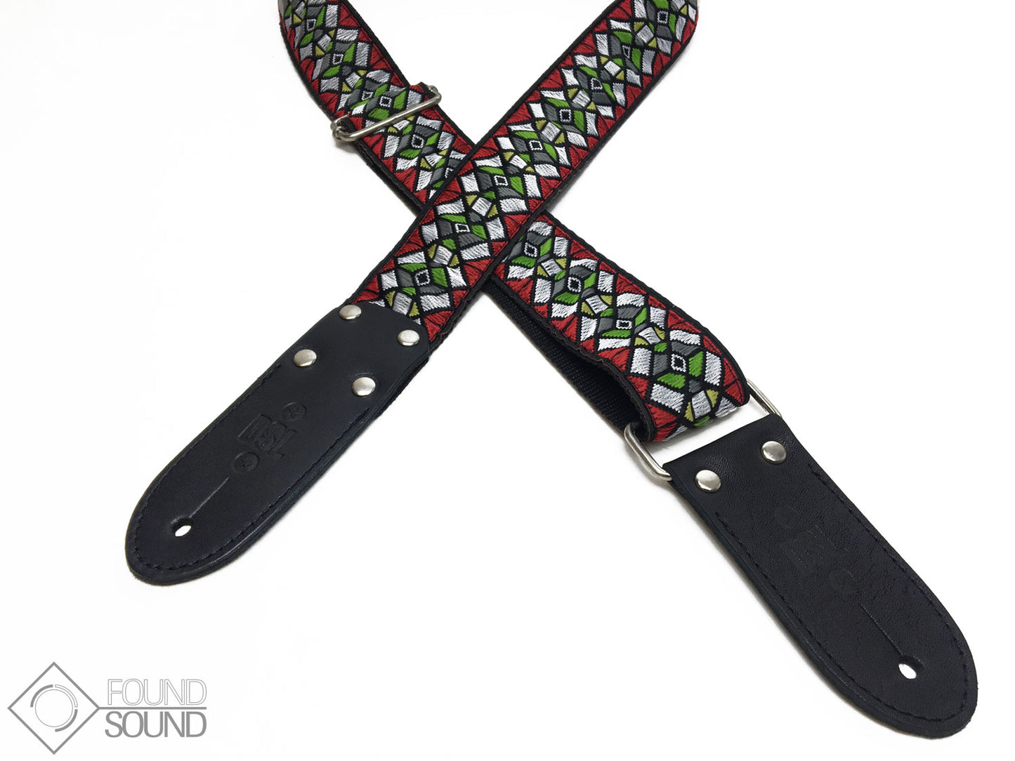 DSL Jacquard Weave Haze Red Guitar Strap