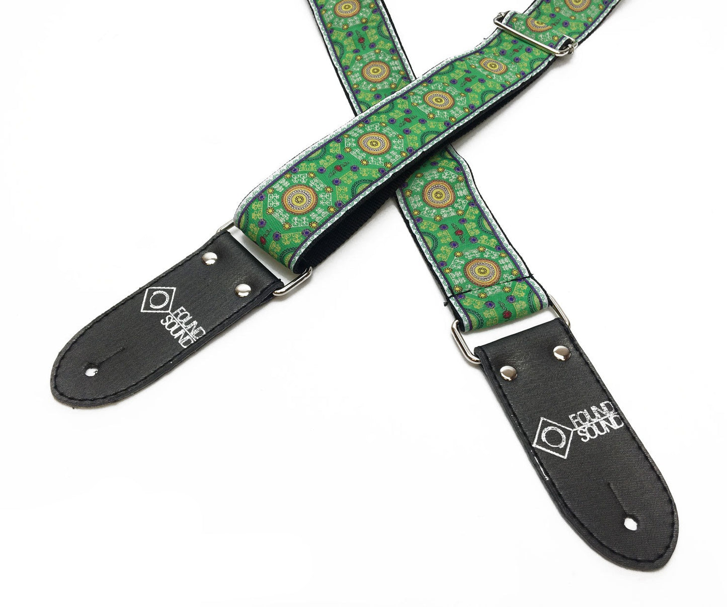DSL JAC20 Jacquard Weave SAL Green Guitar Strap