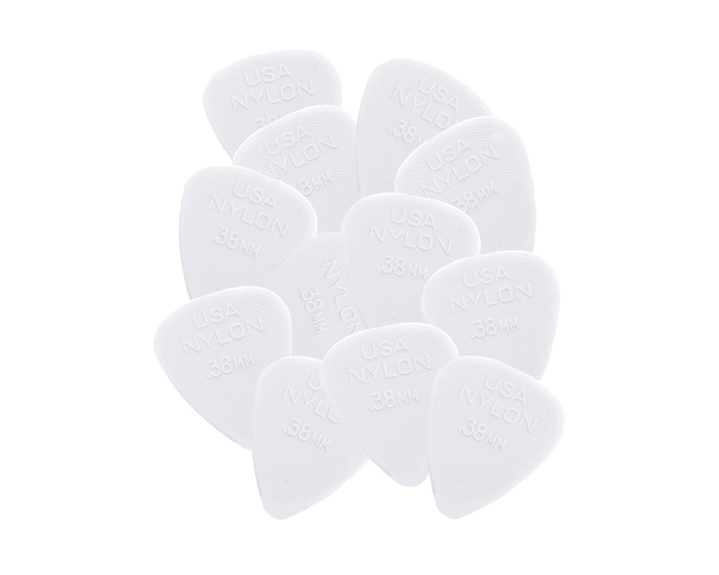 Jim Dunlop Nylon Standard Pick .38 - White (Pack of 12)