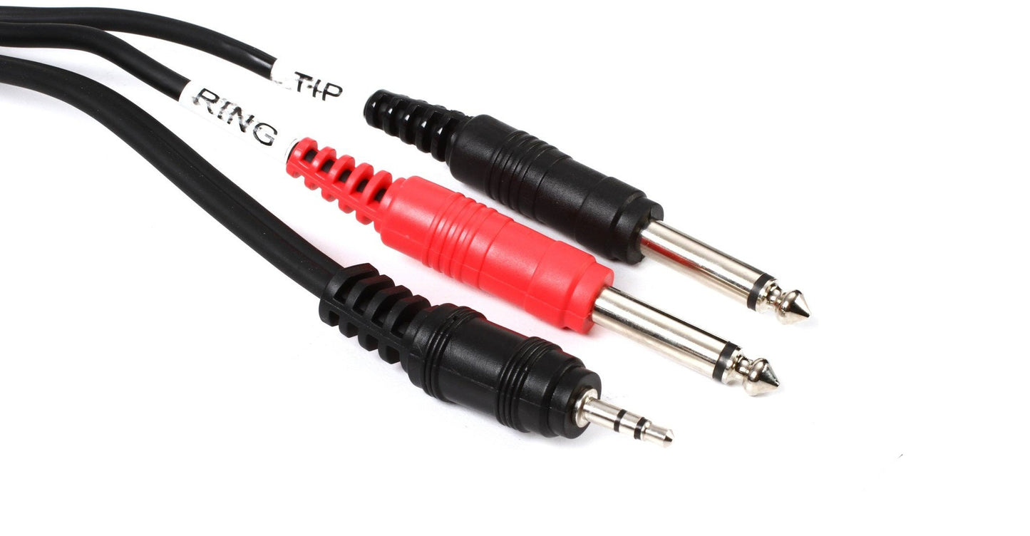 Hosa Technology CMP-153 TRS 3.5mm to Dual 1/4" - 3 Foot