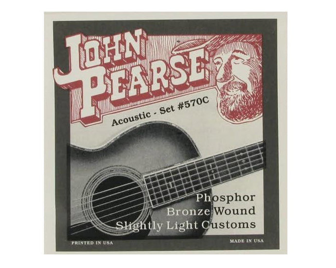 John Pearse 570 Custom Phosphor Bronze Wound Light Gauge Acoustic Guitar Strings