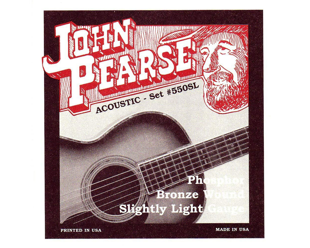 John Pearse 550SL Slightly Light Bronze Acoustic Guitar Strings
