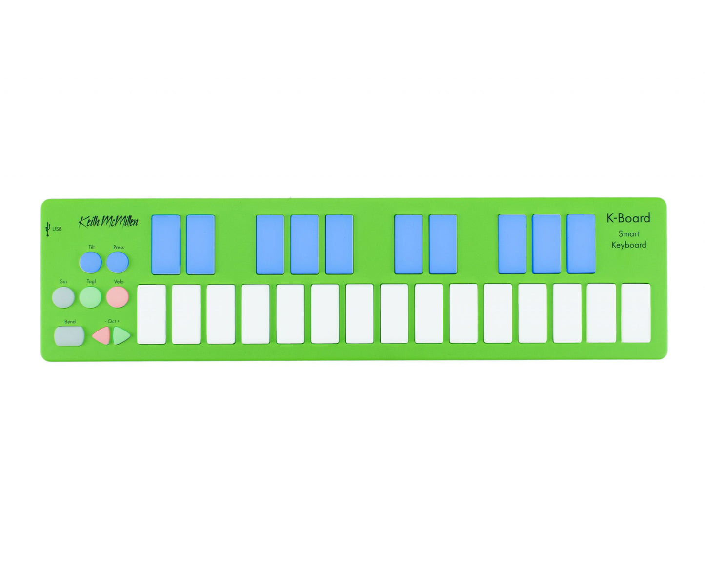 Muse Kinetics K-Board-C Mini MPE MIDI Keyboard Controller - Lime
