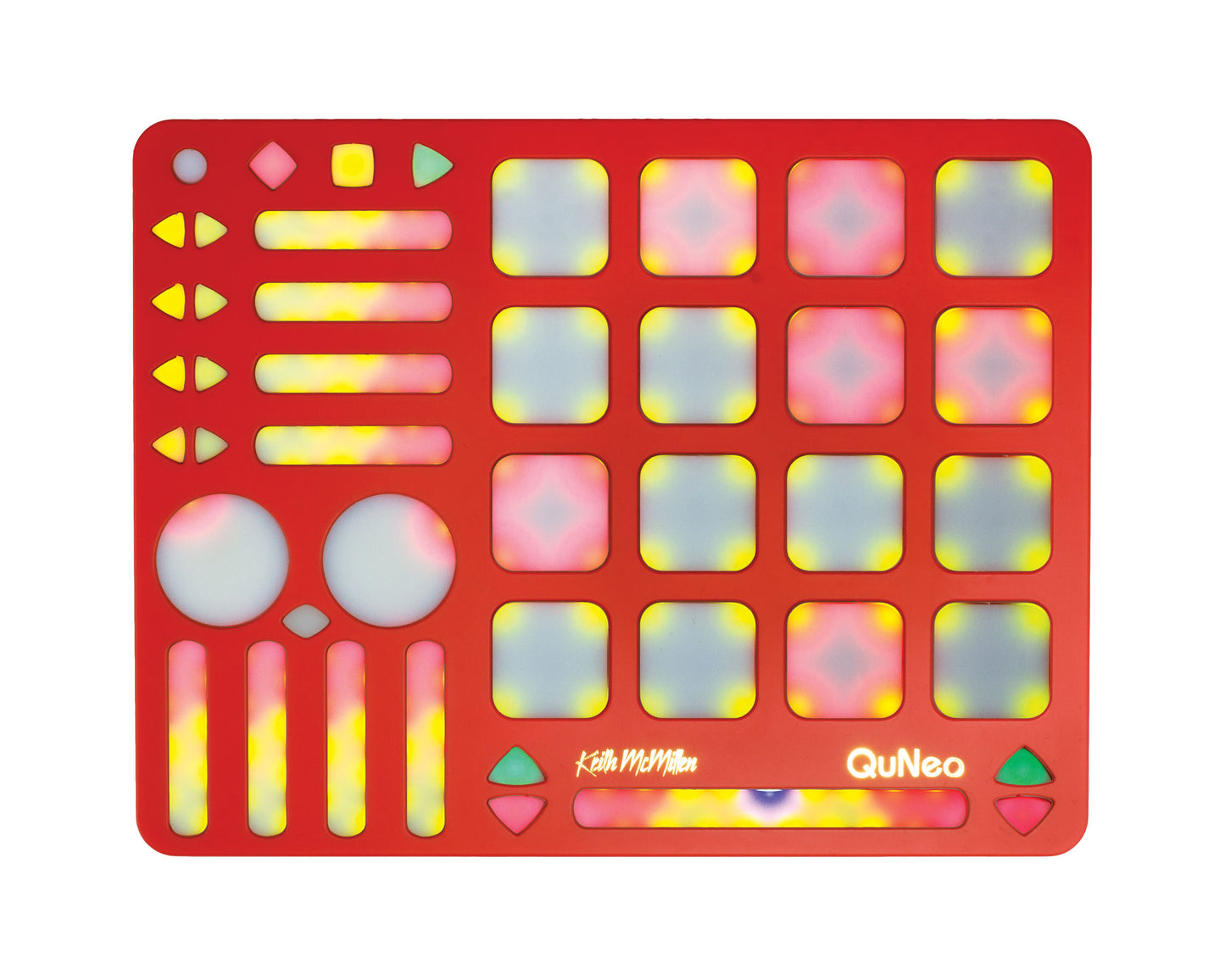 Keith McMillen Instruments QuNeo RED 4x4 MPE Drum Pad and DAW Grid Controller