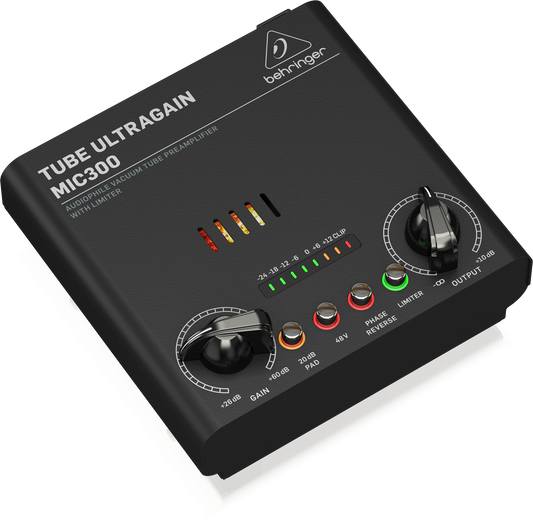 Behringer MIC300 Tube Ultragain Vacuum Tube Preamp with Limiter