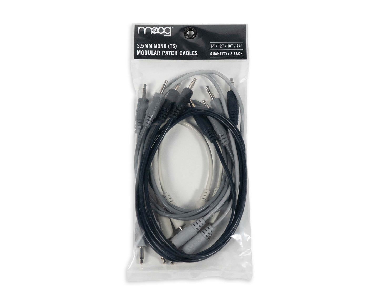 Moog Mono Patch Variety Length Patch Cable Set - 2x6"/12"/18"/24" 3.5mm