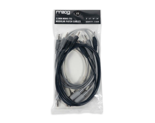 Moog Mono Patch Variety Length Patch Cable Set - 2x6"/12"/18"/24" 3.5mm