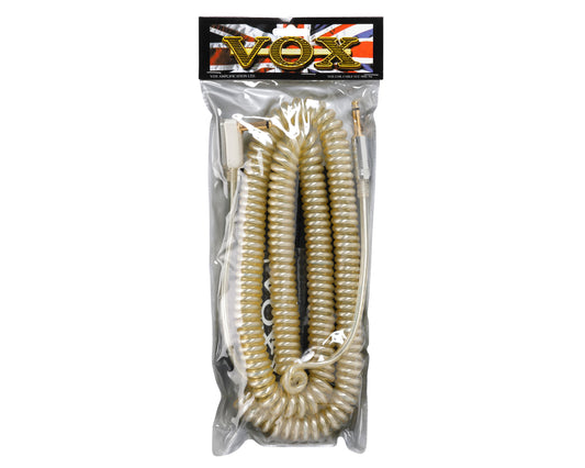 VOX VCC090 9 Metre Coiled Cable - Silver