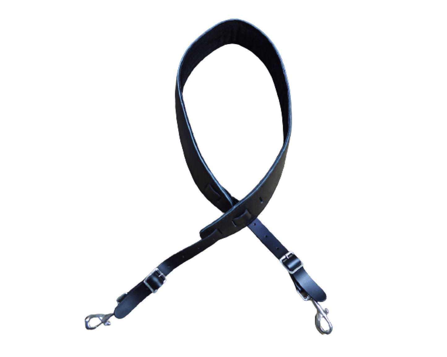 Colonial Leather Black Leather Banjo Cradle with Hooks