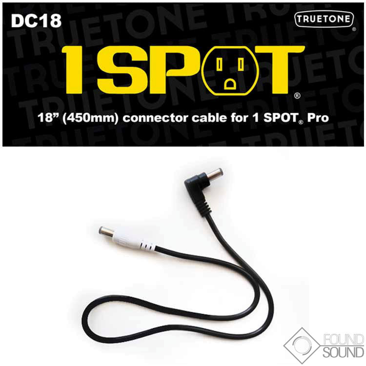 Truetone DC18 45cm DC Cable RA to Straight