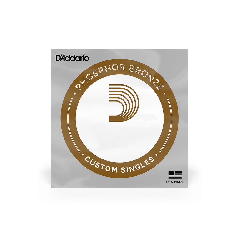 D'Addario PB029 Phosphor Bronze Wound Acoustic Guitar Single String .028
