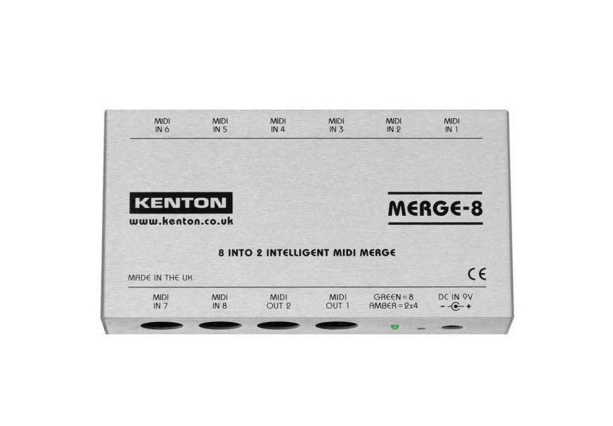 Kenton Merge 8 - 8 MIDI Inputs to 2 MIDI Outputs