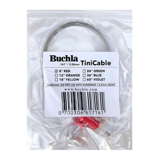 Buchla TiniCable - 8 inch length (Red Barrels)