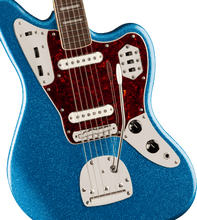 Load image into Gallery viewer, Fender Squier FSR Classic Vibe &#39;70s Jaguar Laurel Fingerboard Tortoiseshell Pickguard Matching Headstock Blue Sparkle
