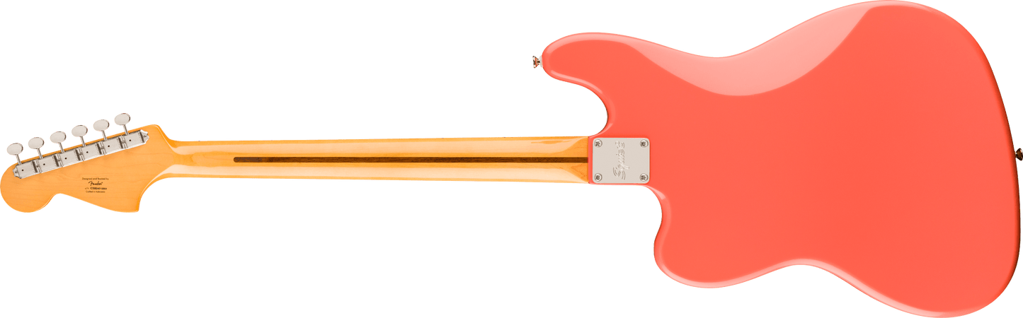 Fender Squier FSR Classic Vibe Bass VI Laurel Fingerboard Mint Pickguard Matching Headstock Tahitian Coral