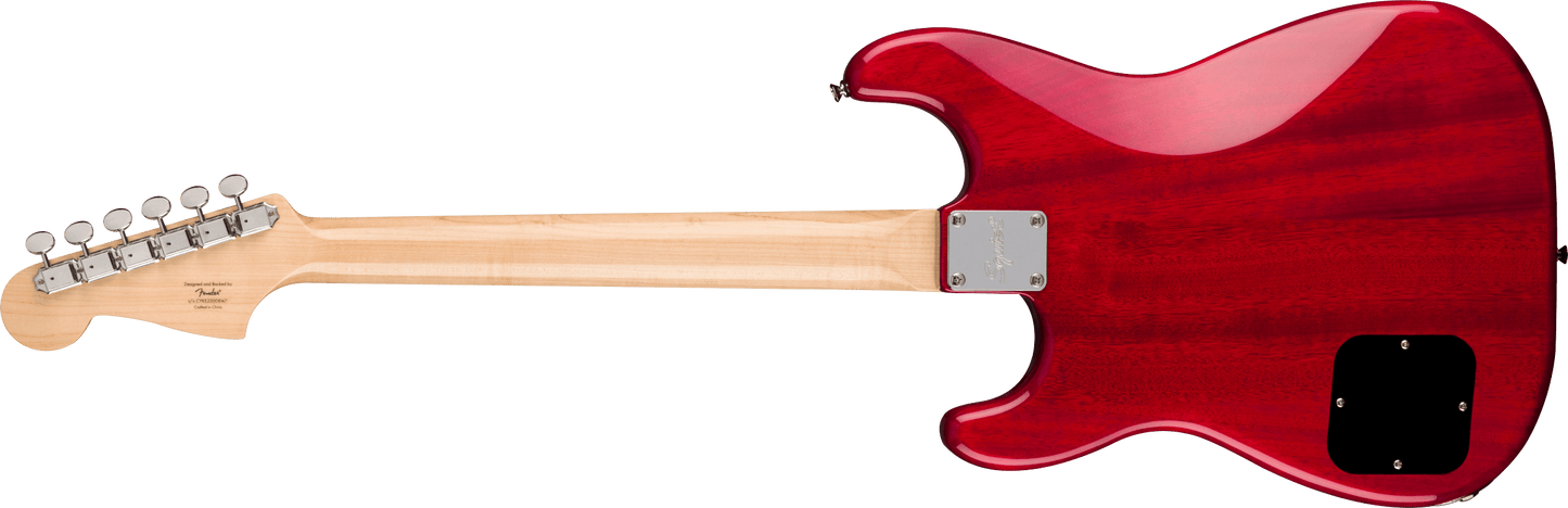Fender Squier Paranormal Strat-O-Sonic - Crimson Red Transparent