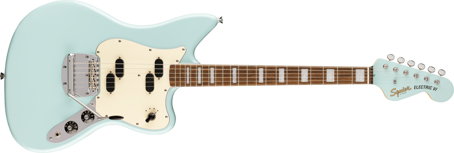 Fender Squier Paranormal Electric VI w/Matching Headstock - Daphne Blue