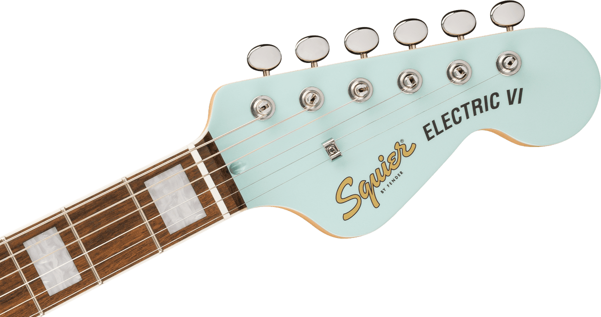 Fender Squier Paranormal Electric VI w/Matching Headstock - Daphne Blue
