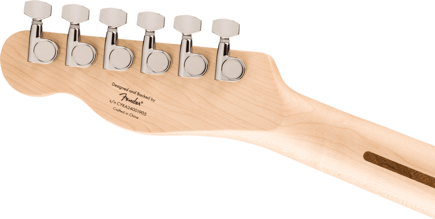 Fender Squier Affinity Series Telecaster Thinline, Laurel Fingerboard, Black Pickguard, Olympic White