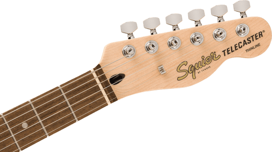 Fender Squier Affinity Series Telecaster Thinline, Laurel Fingerboard, Black Pickguard, Olympic White