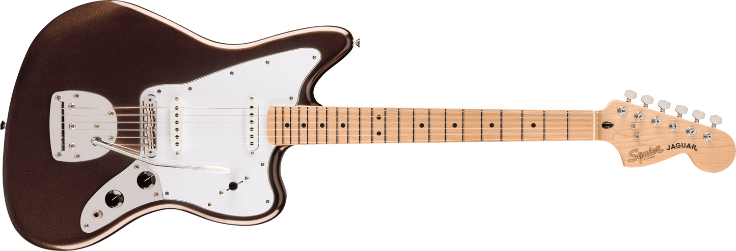 Fender Squier Affinity Series Jaguar, Maple Fingerboard, White Pickguard, Mystic Metallic Brown