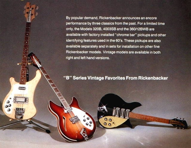 1981 Rickenbacker 360/12 WB - 'B Series'  w/ OHSC, Warranty Card, Polish Cloth & Strap