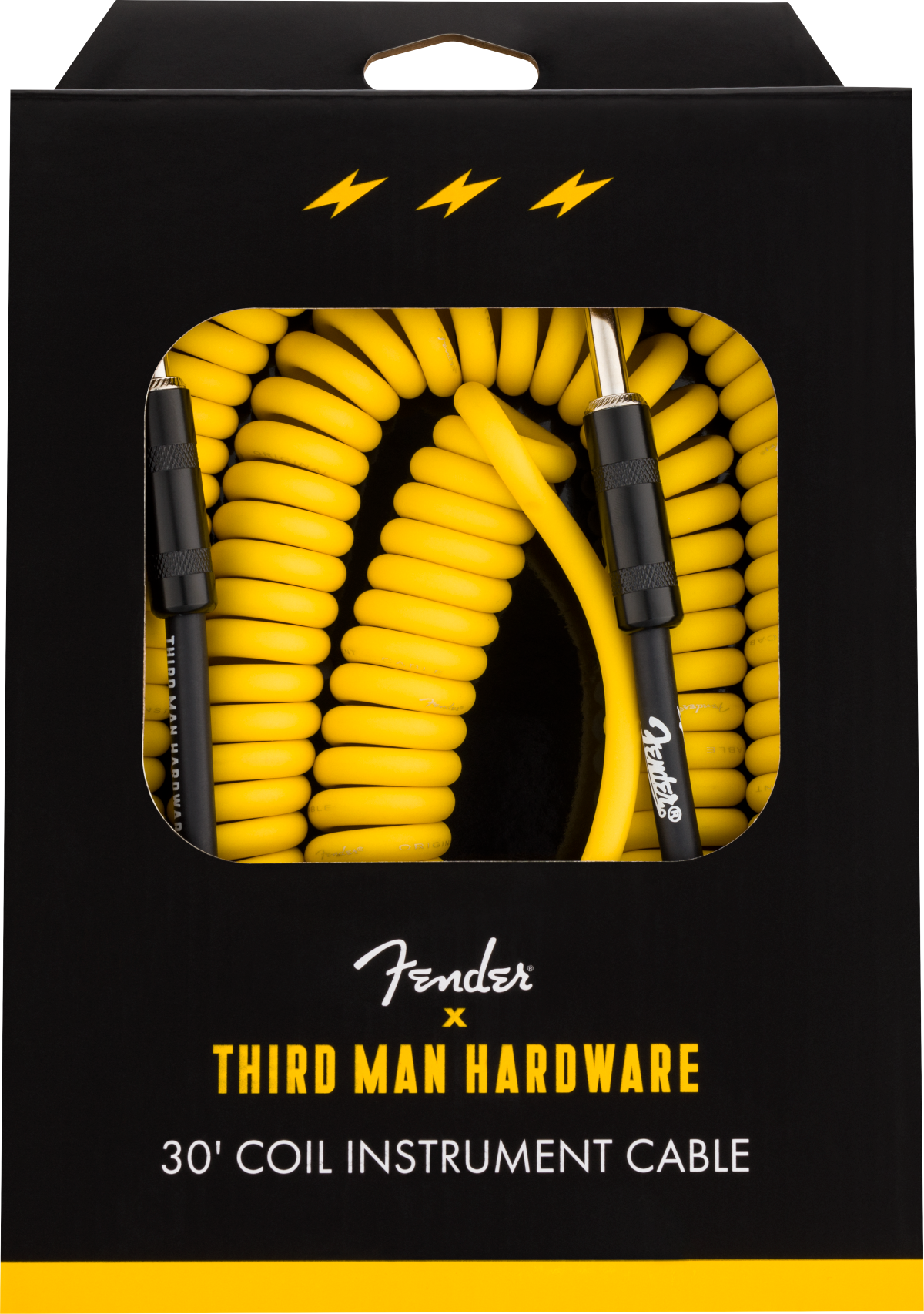 Fender 30' Coil Cable Fender x Third Man Hardware - Yellow