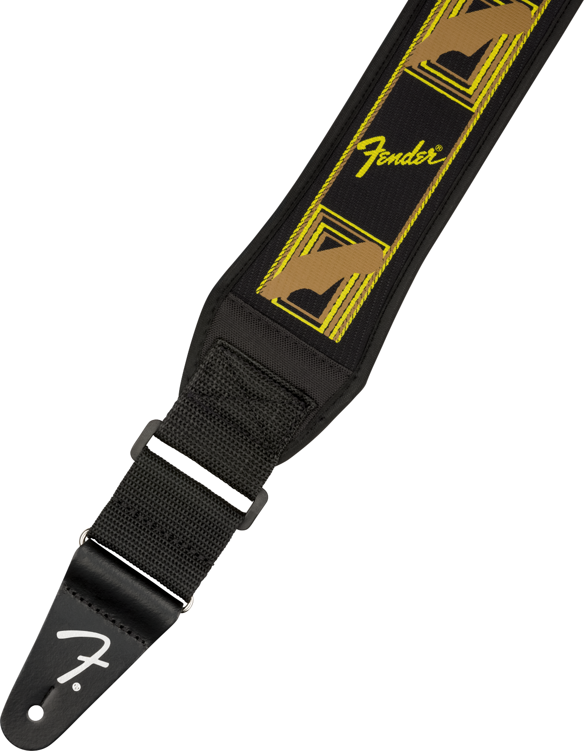Fender Swell 2" Neoprene Strap Blk/Ylw/Brn