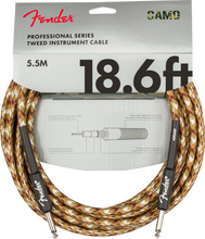 Load image into Gallery viewer, Fender Professional Series Instrument Cable Straight/Straight 18.6&#39; - Desert Camo
