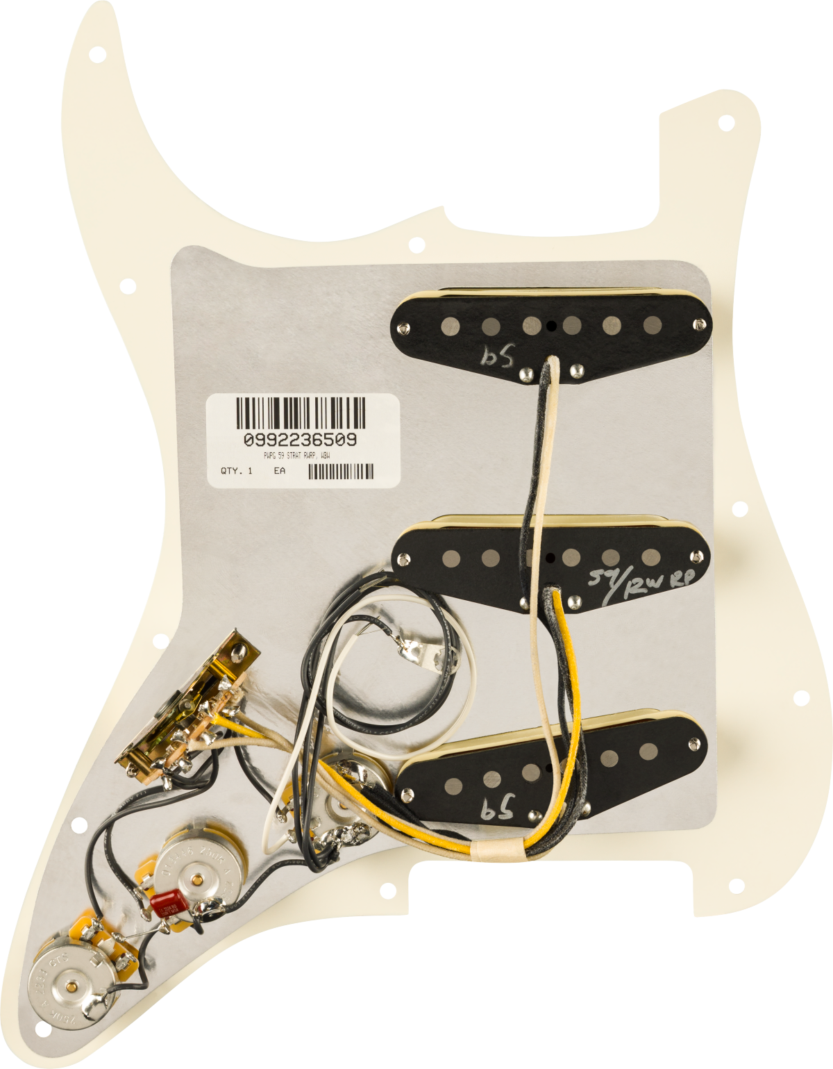 Fender Pre-Wired Strat Pickguard Pure Vintage '59 w/RWRP Midde