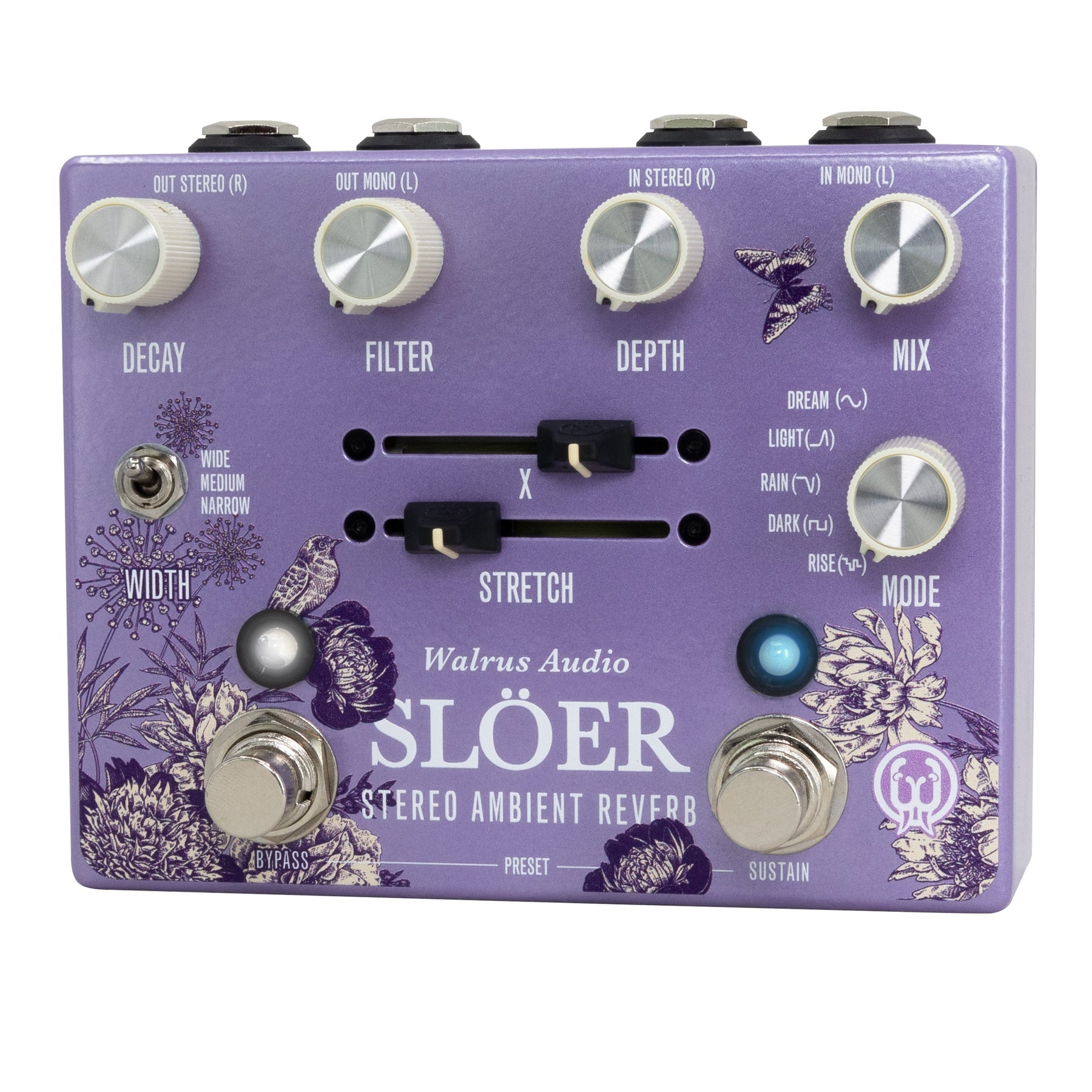 Walrus Audio SLOER Stereo Ambient Reverb - Floral Series 2024