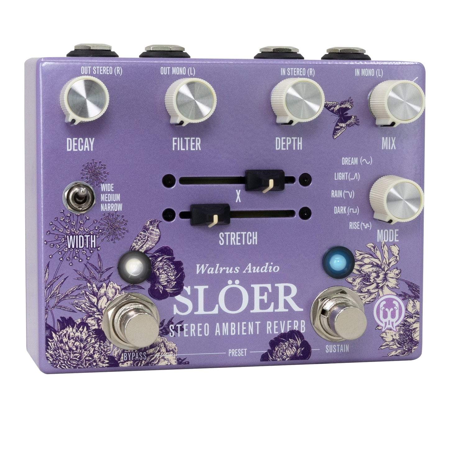 Walrus Audio SLOER Stereo Ambient Reverb - Floral Series 2024