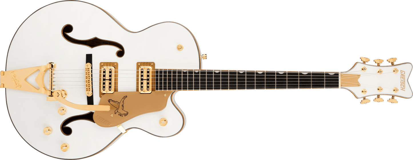 Gretsch Synchromatic Falcon Hollow Body Single-Cut with Bigsby Ebony Fingerboard - Snowcrest White