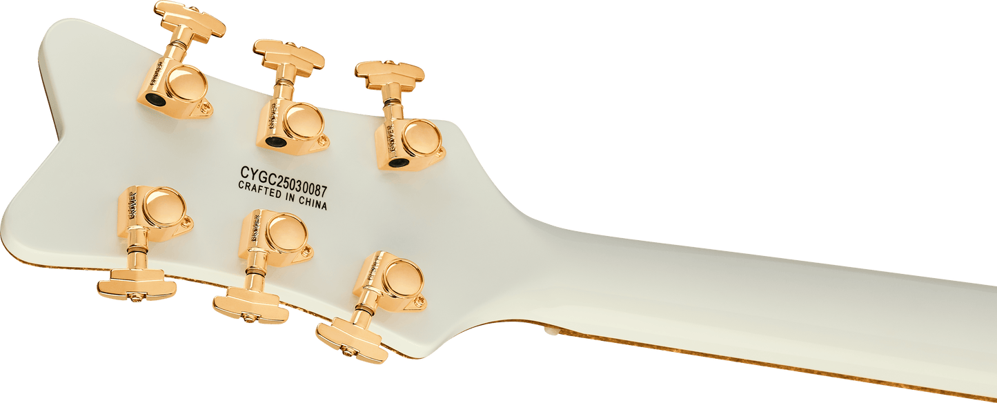 Gretsch Synchromatic Falcon Hollow Body Single-Cut with Bigsby Ebony Fingerboard - Snowcrest White