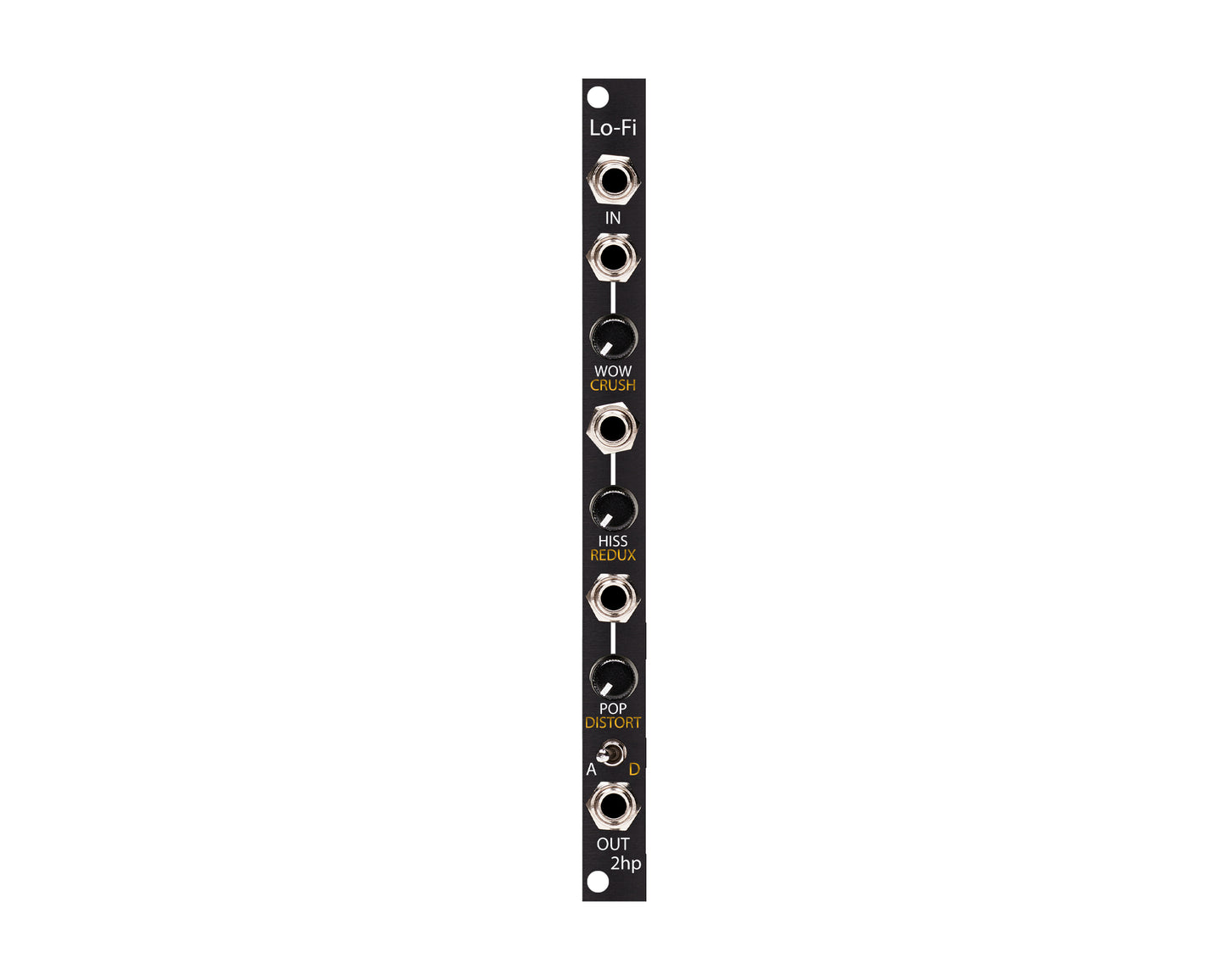 2hp Lo-Fi Audio Degradation Emulator - Black