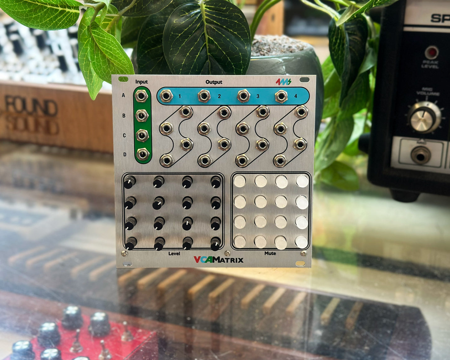 4Ms VCA Matrix Playable 4x4 Matrix VCA Module