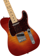 Load image into Gallery viewer, Fender 2024 Collection Made in Japan Hybrid II Telecaster - Flame Sunset Orange Transparent
