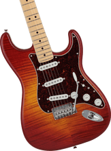 Load image into Gallery viewer, Fender 2024 Collection Made in Japan Hybrid II Stratocaster - Flame Sunset Orange Transparent
