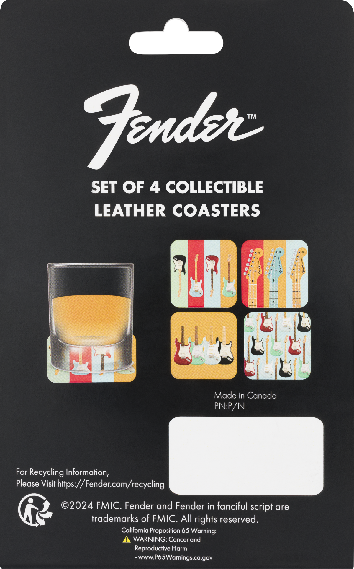 Fender Stratocaster Modern Design Coaster Set