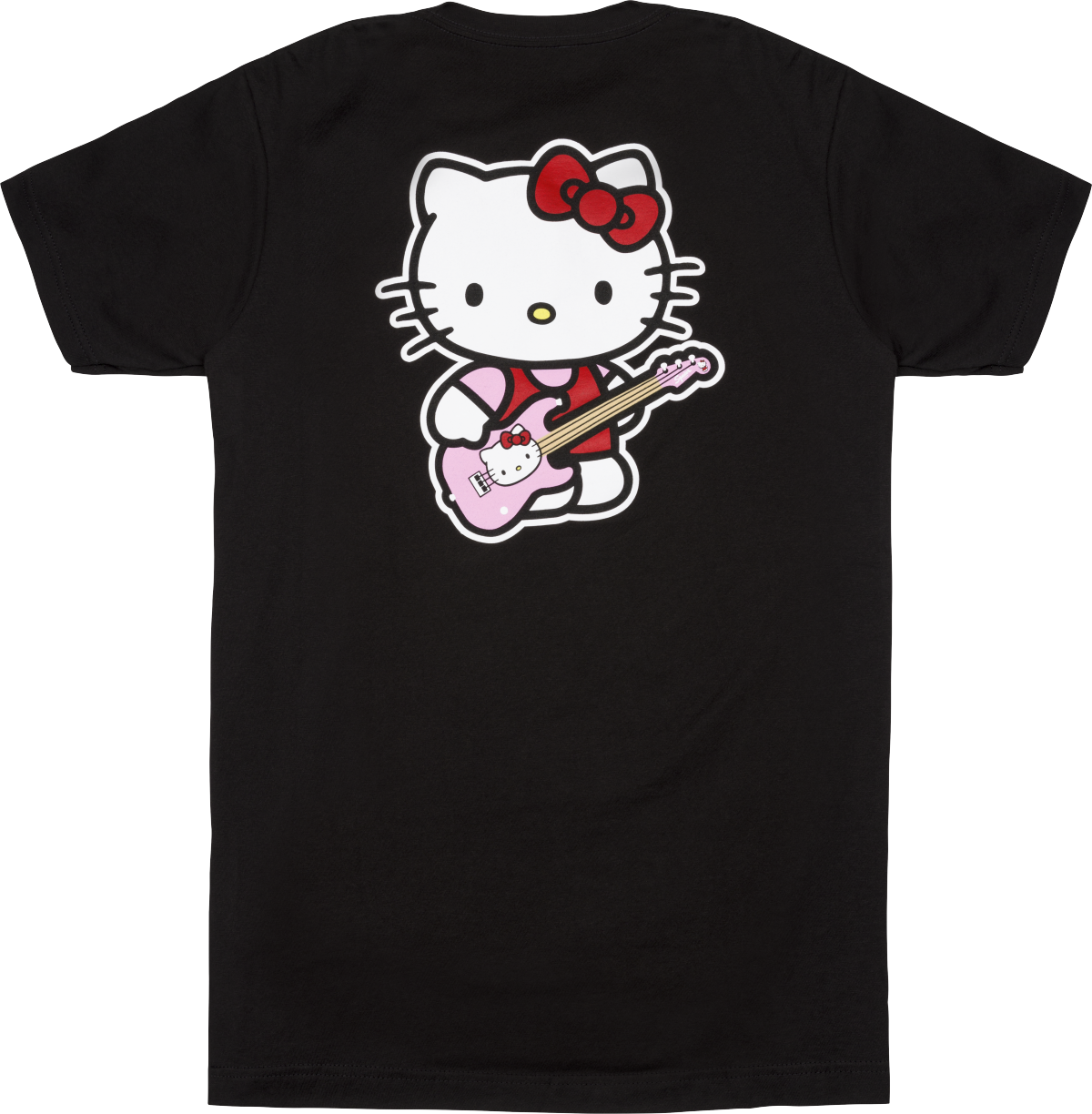 Fender Hello Kitty Back Logo Tee, Black, M